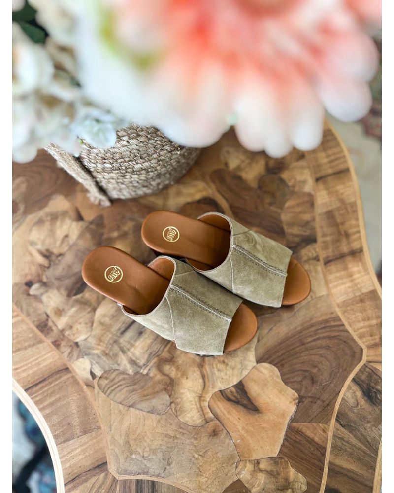 Mules talon Soria mastic - SMS