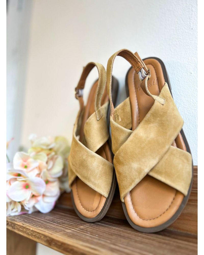 Sandales plates Mattie maïs -ALIWELL