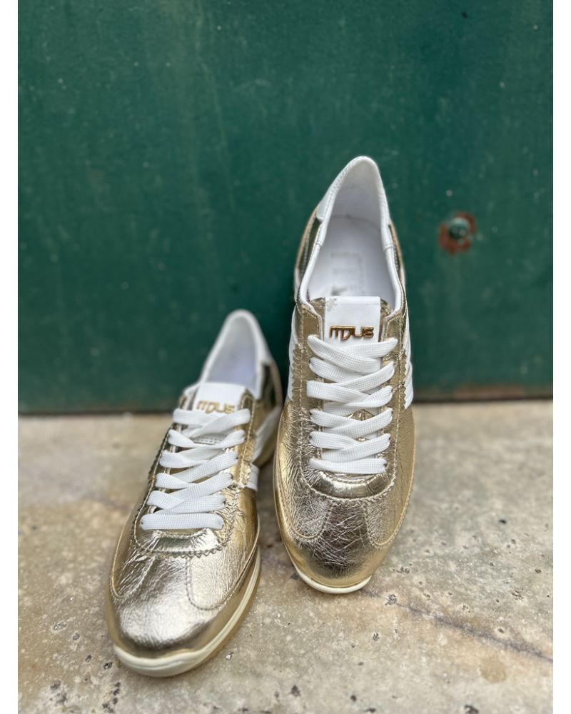 Baskets cuir doré - MJUS